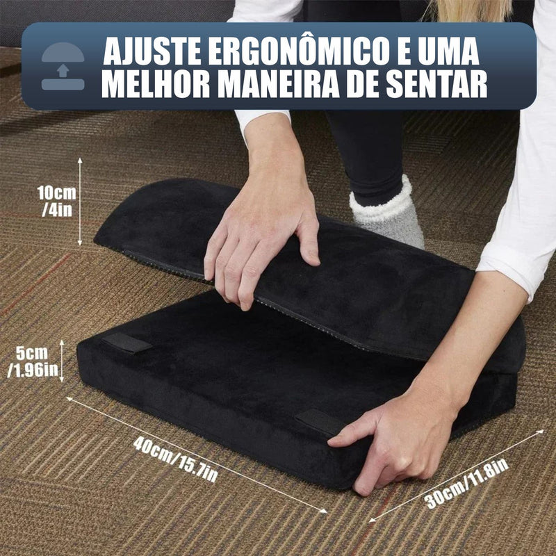 Descanso de Pés Ergonômico com Altura Ajustável para Escritório, Casa e Avião Kasaprime