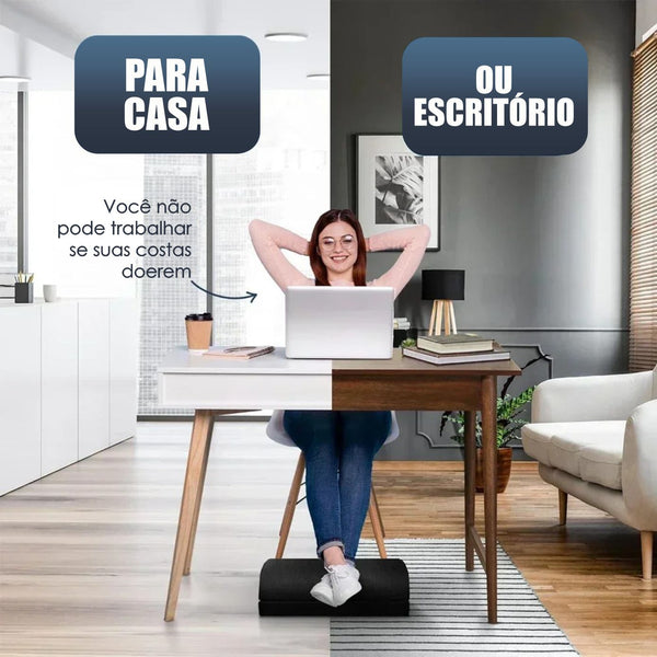 Descanso de Pés Ergonômico com Altura Ajustável para Escritório, Casa e Avião Kasaprime