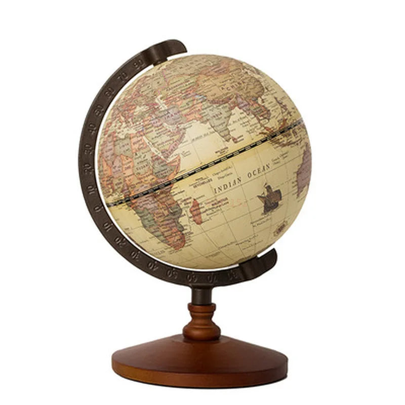 Globo Terrestre Decorativo com Mapa em Inglês para Mesa Kasaprime.