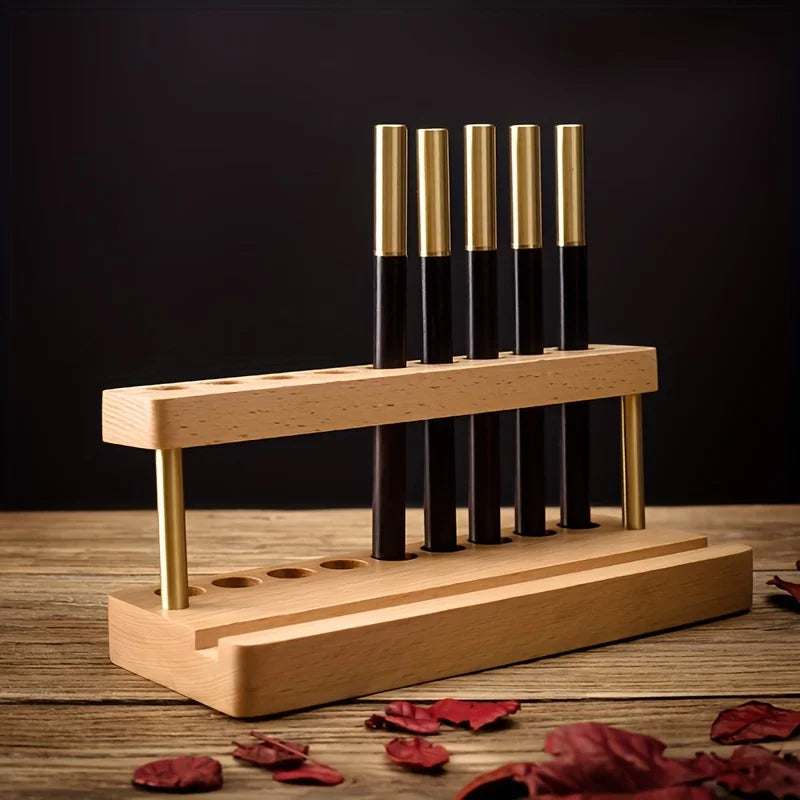 Organizador de mesa Multifuncional para Canetas em Madeira kasaprime