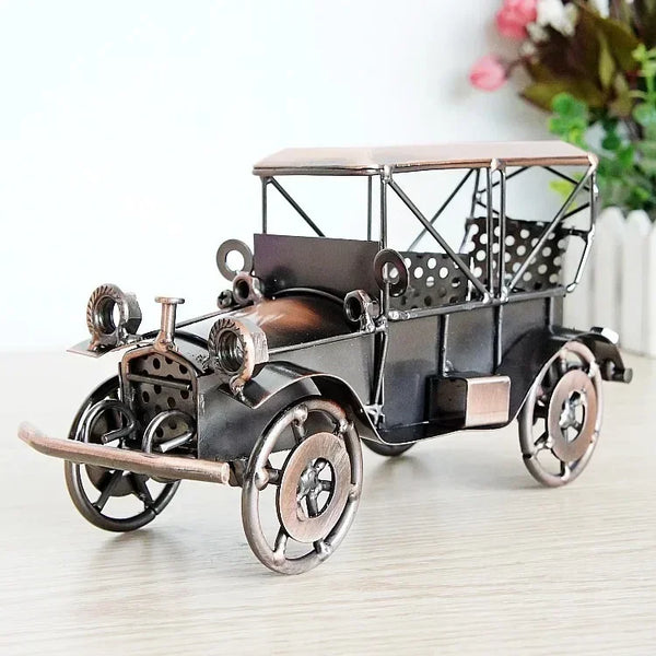 Miniatura de Carro Antigo em Metal para Decoração Retrô Kasaprime