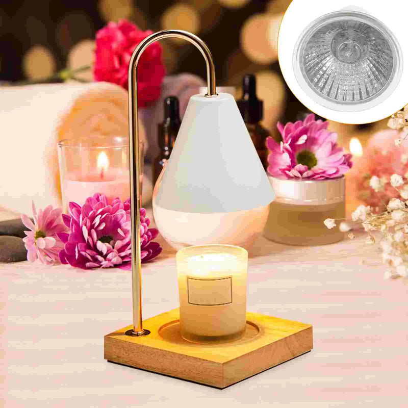 Luminária abajur aquecedora de vela aromática - Base de Madeira - Bivolt Kasaprime.
