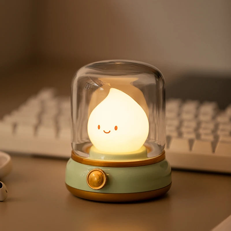 Luminária de Mesa LED Fofa , Recarregável por USB, Portátil, com desenho animado kaprime