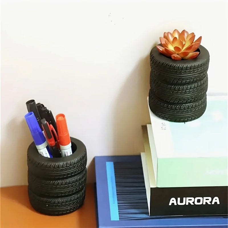 Porta Caneta em Forma de Pneu Kasaprime.