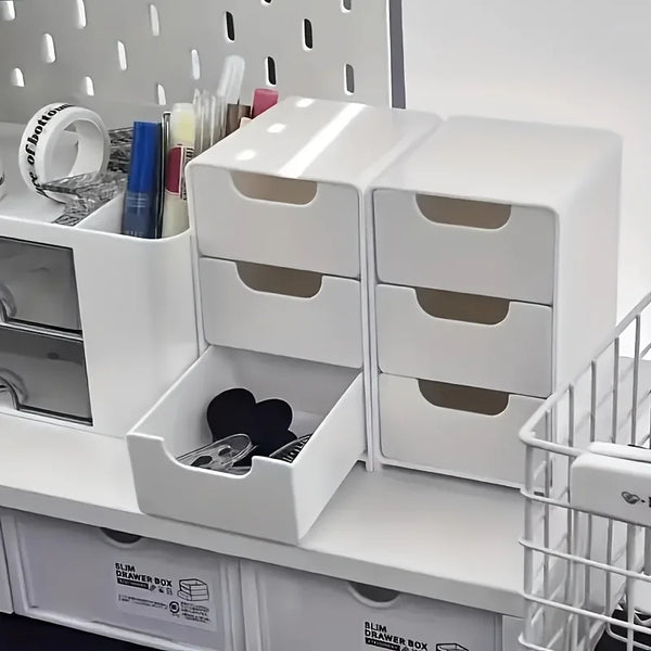 Organizador de Mesa com Gaveta para Escritório kasaprime
