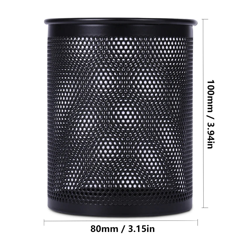 Portas Canetas Aramado metal redondo Preto kasaprime