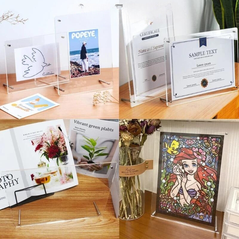 Moldura de Acrílico Dupla para Certificados Diplomas Fotos A4 Kasaprime.